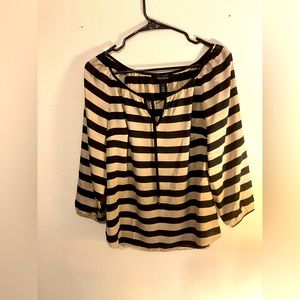 White House Black Market striped blouse